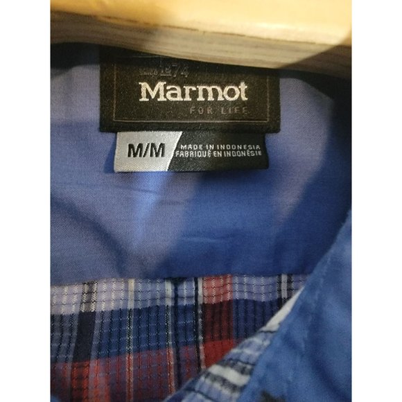 Marmot Women's Plaid Button Front 2 Pocket Long Sleeve Shirt Top Size Medium‎ - Picture 4 of 6